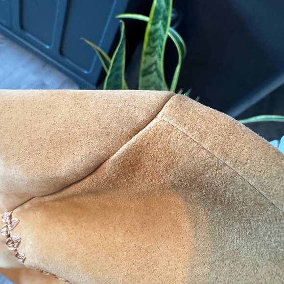 TERRY LEWIS 100% Leather Suede Jacket Boho Western Vintage Coat Large Festival - Picture 9 of 16